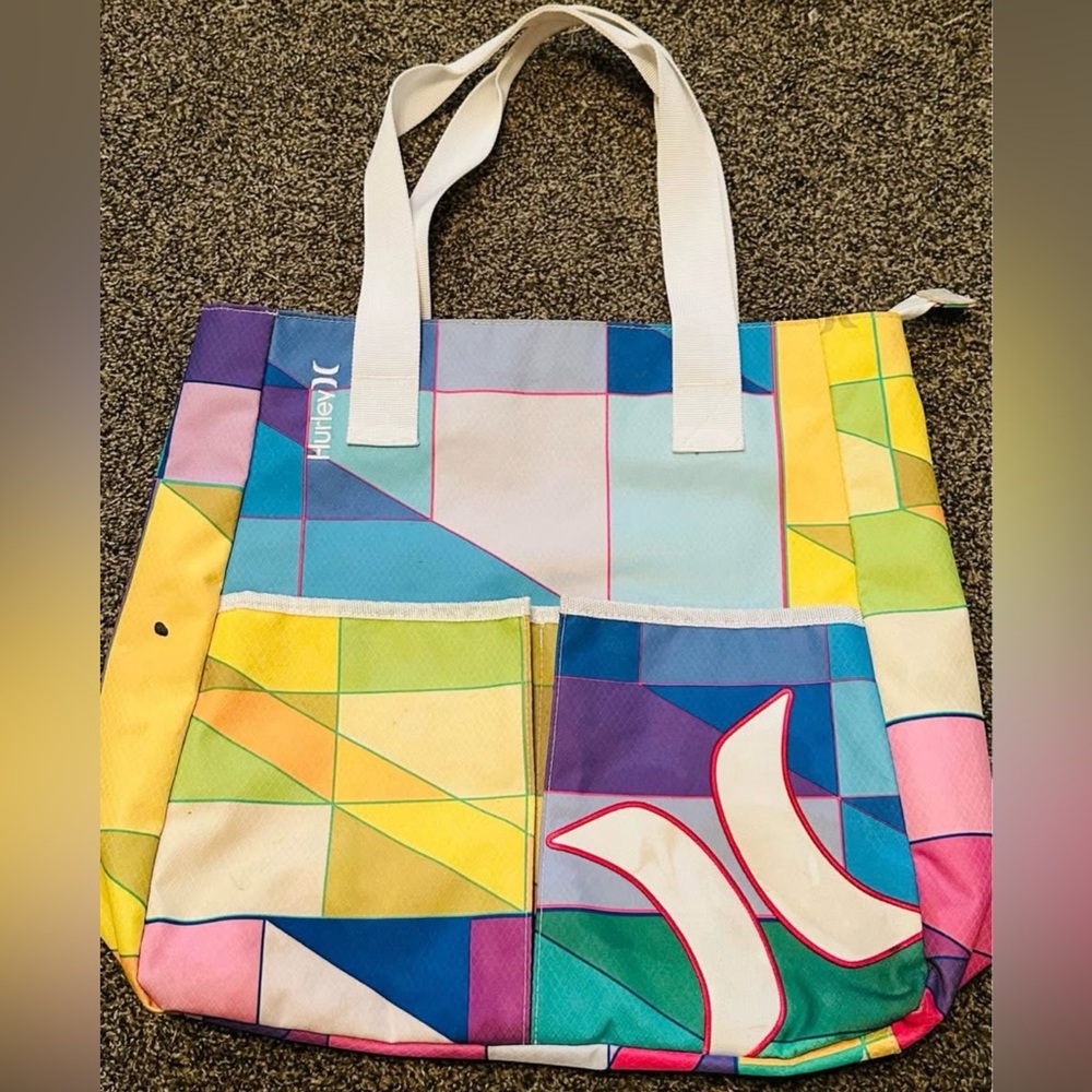 Hurley Colorful Geometric Tote Bag